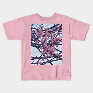 Cherry Blossom Sakura Flowers Blooming Tree Floral Panting Kids T-Shirt